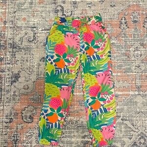 Boden Girls Tropical Print Jogger-Style Pants (size 7Y)